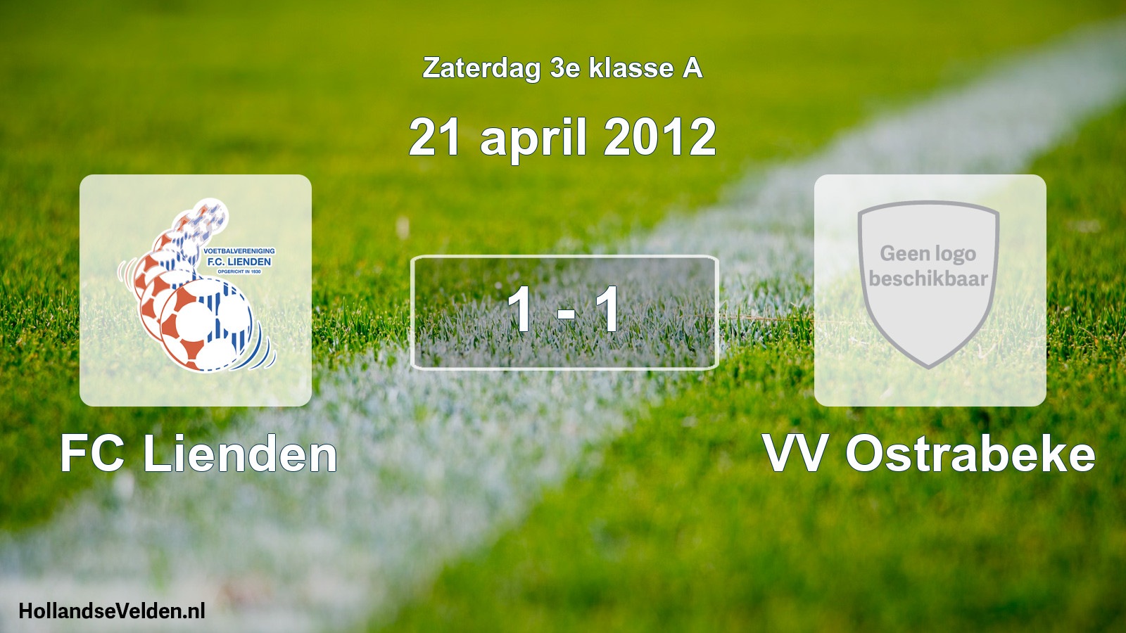 Total number of matches played: FC Lienden - VV Ostrabeke 1 - 1 (21 April 2012)
