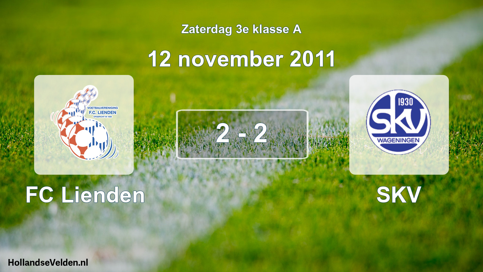 Total number of matches played: FC Lienden - SKV 2 - 2 (12 November 2011)