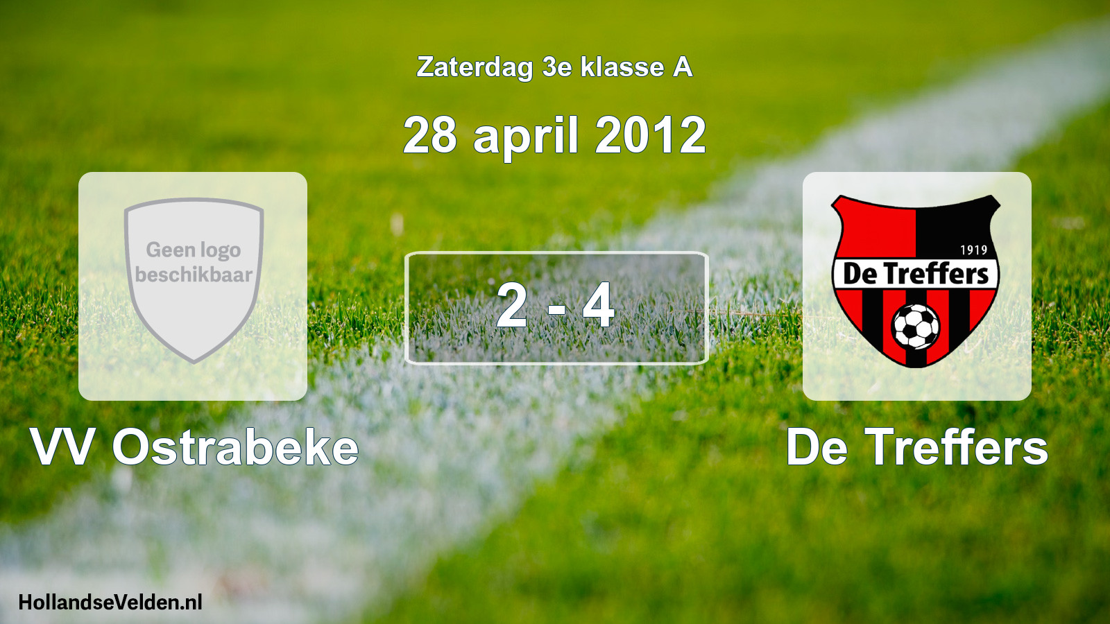 Total number of matches played: VV Ostrabeke - De Treffers 2 - 4 (28 April 2012)