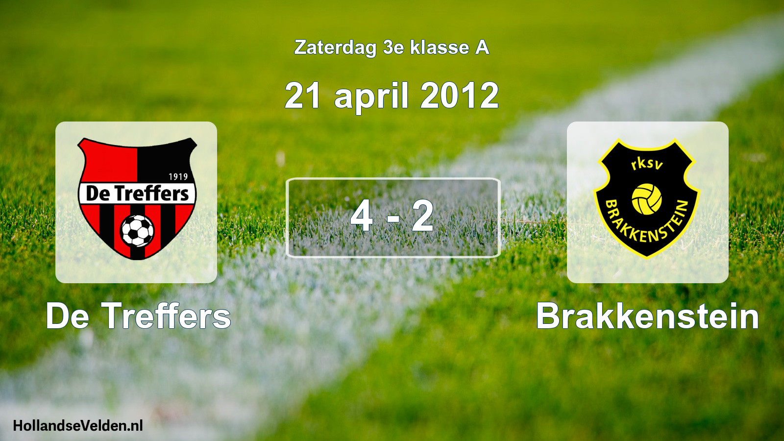 Total number of matches played: De Treffers - Brakkenstein 4 - 2 (21 April 2012)