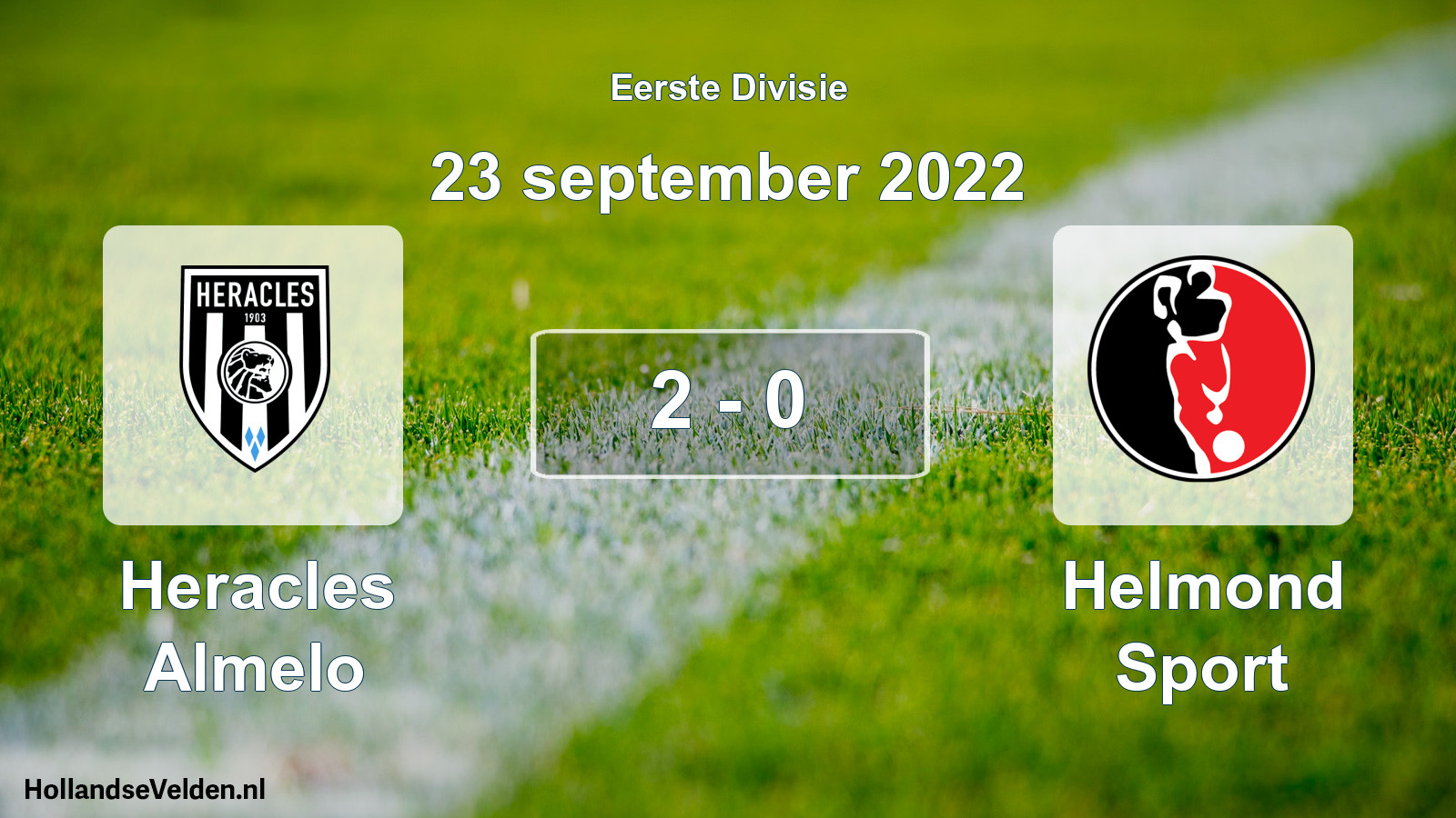 Total number of matches played: Heracles Almelo - Helmond Sport 2 - 0 (23 September 2022)