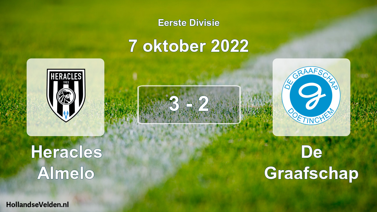 Total number of matches played: Heracles Almelo - De Graafschap 3 - 2 (7 October 2022)