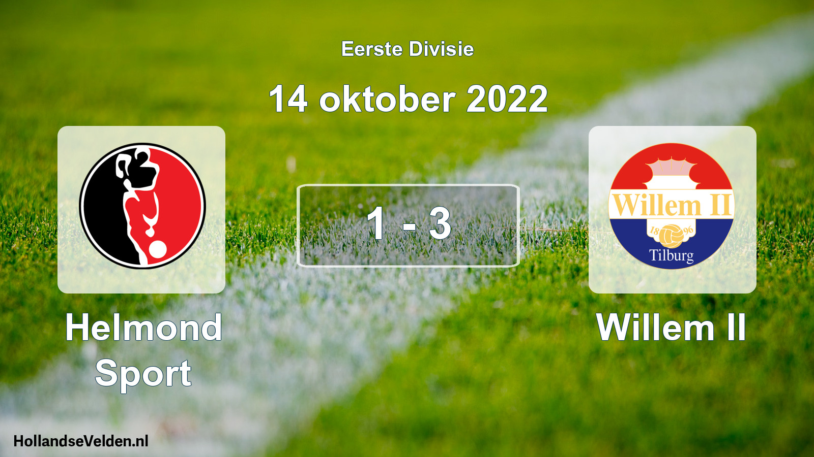 Total number of matches played: Helmond Sport - Willem II 1 - 3 (14 October 2022)