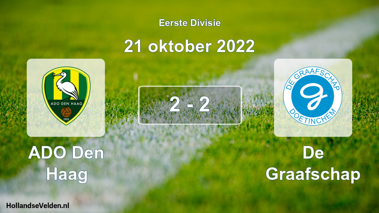Total number of matches played: ADO Den Haag - De Graafschap 2 - 2 (21 October 2022)