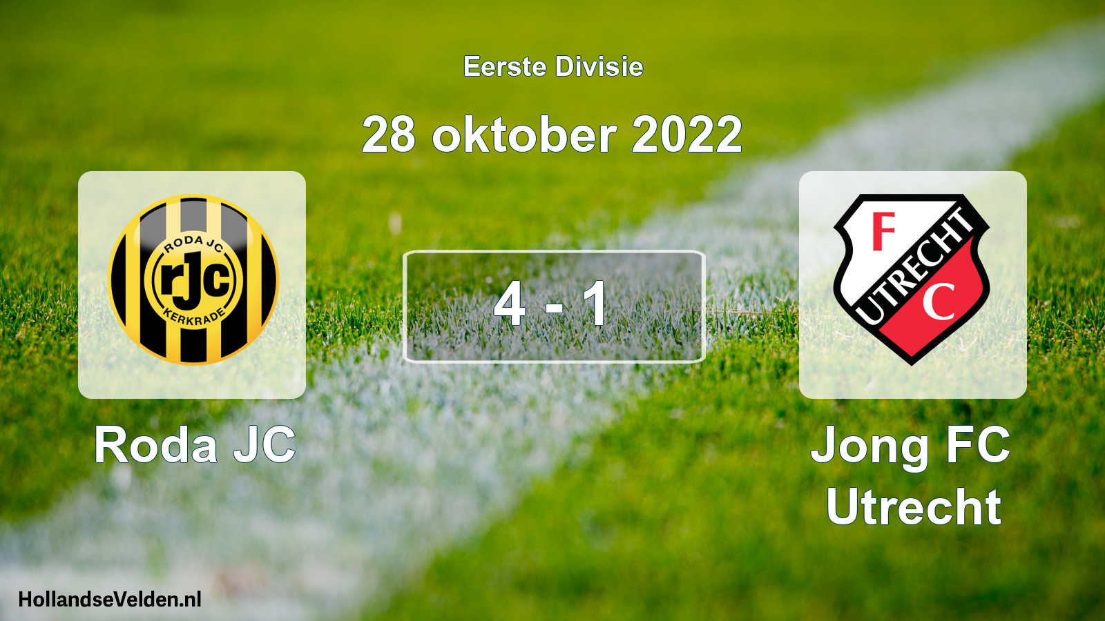 Total number of matches played: Roda JC - Jong FC Utrecht 4 - 1 (28 October 2022)