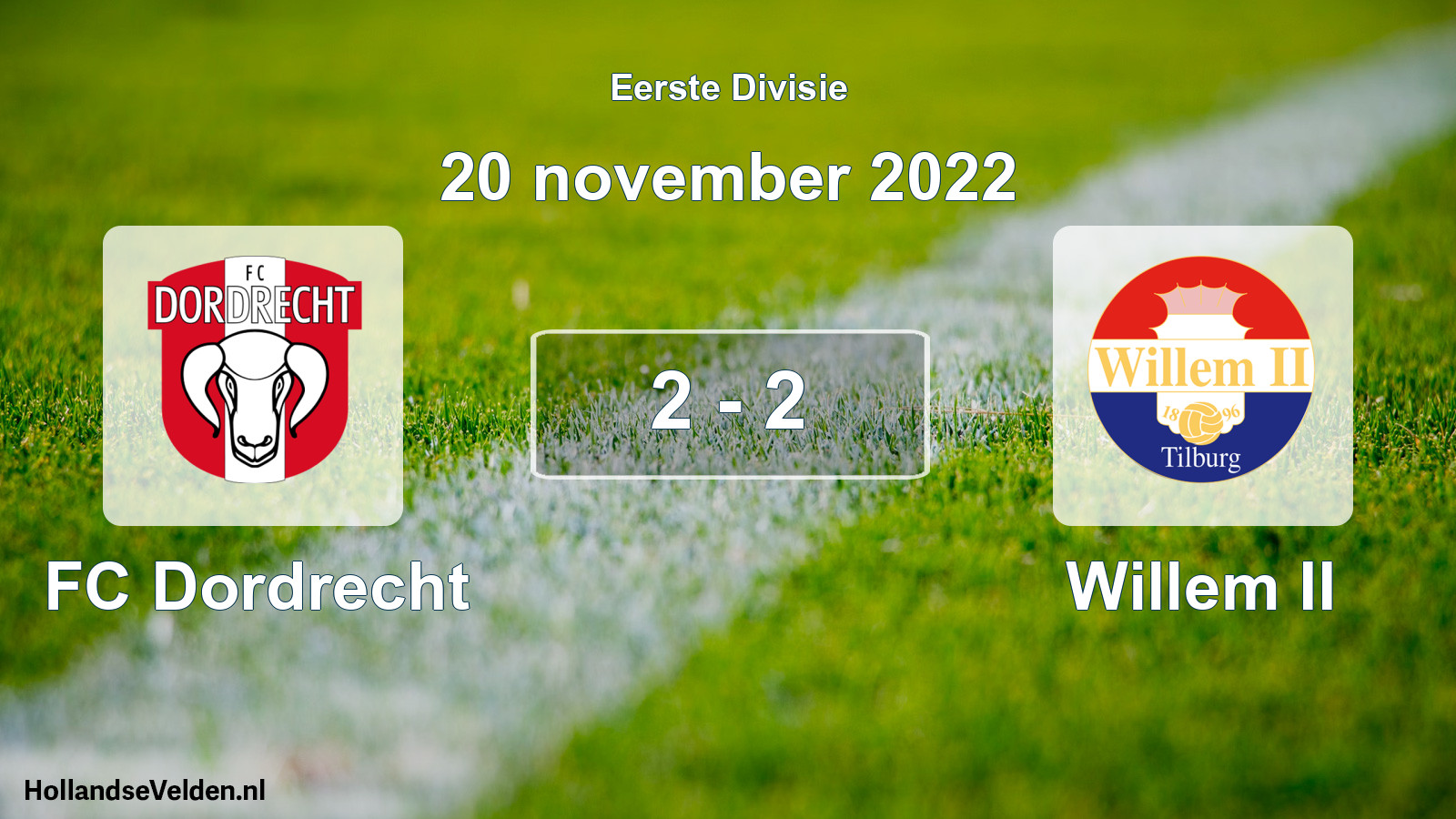Total number of matches played: FC Dordrecht - Willem II 2 - 2 (20 November 2022)