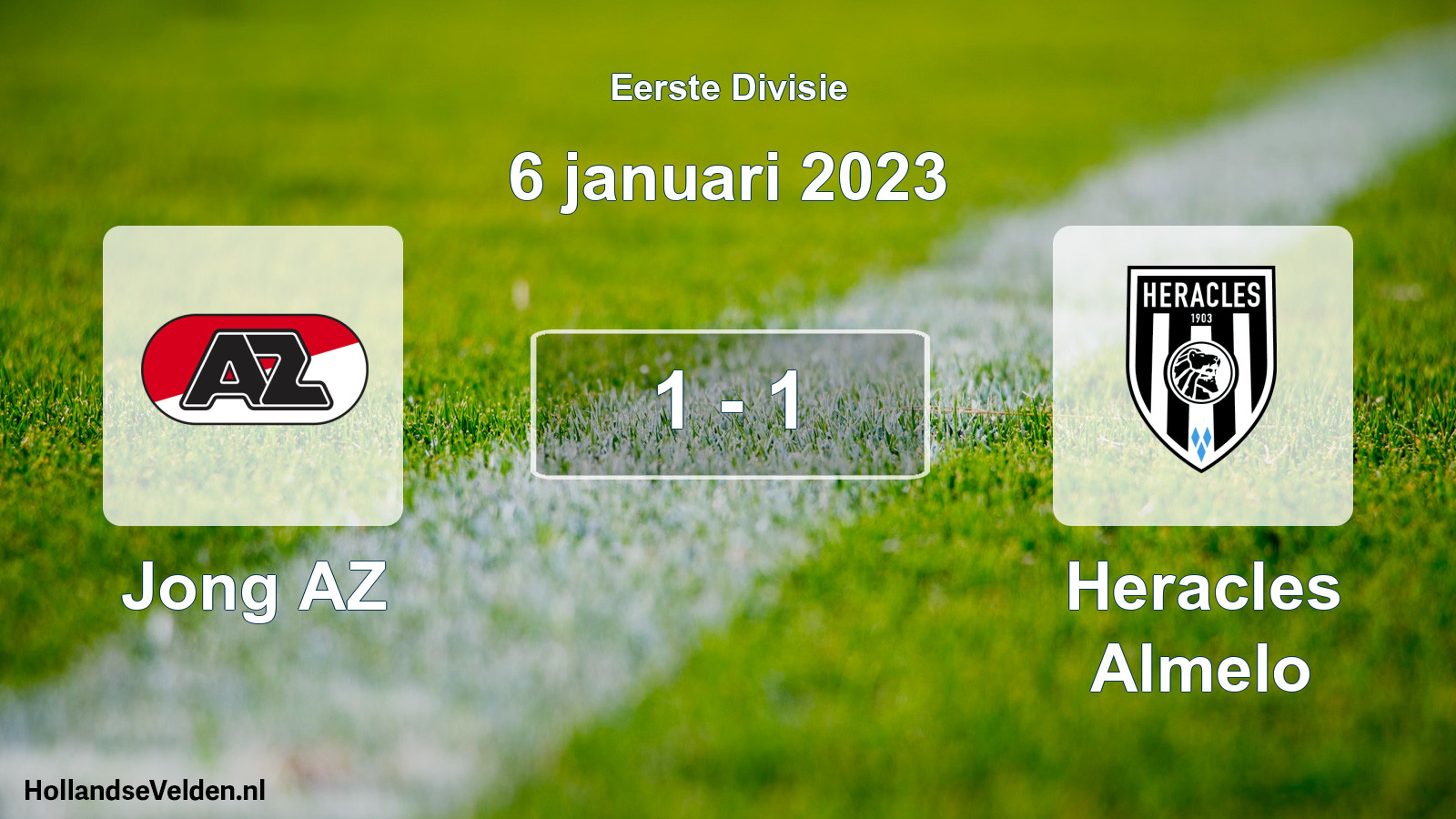 Total number of matches played: Jong AZ - Heracles Almelo 1 - 1 (6 January 2023)