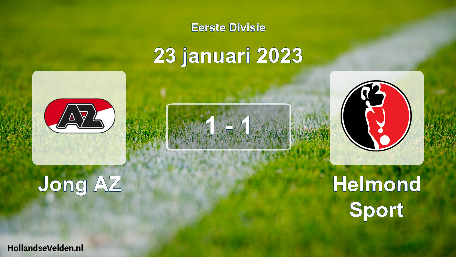 Total number of matches played: Jong AZ - Helmond Sport 1 - 1 (23 January 2023)