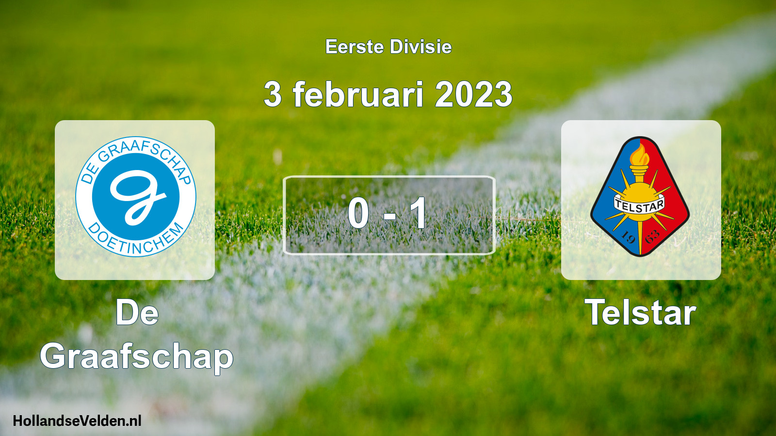 Total number of matches played: De Graafschap - Telstar 0 - 1 (3 February 2023)