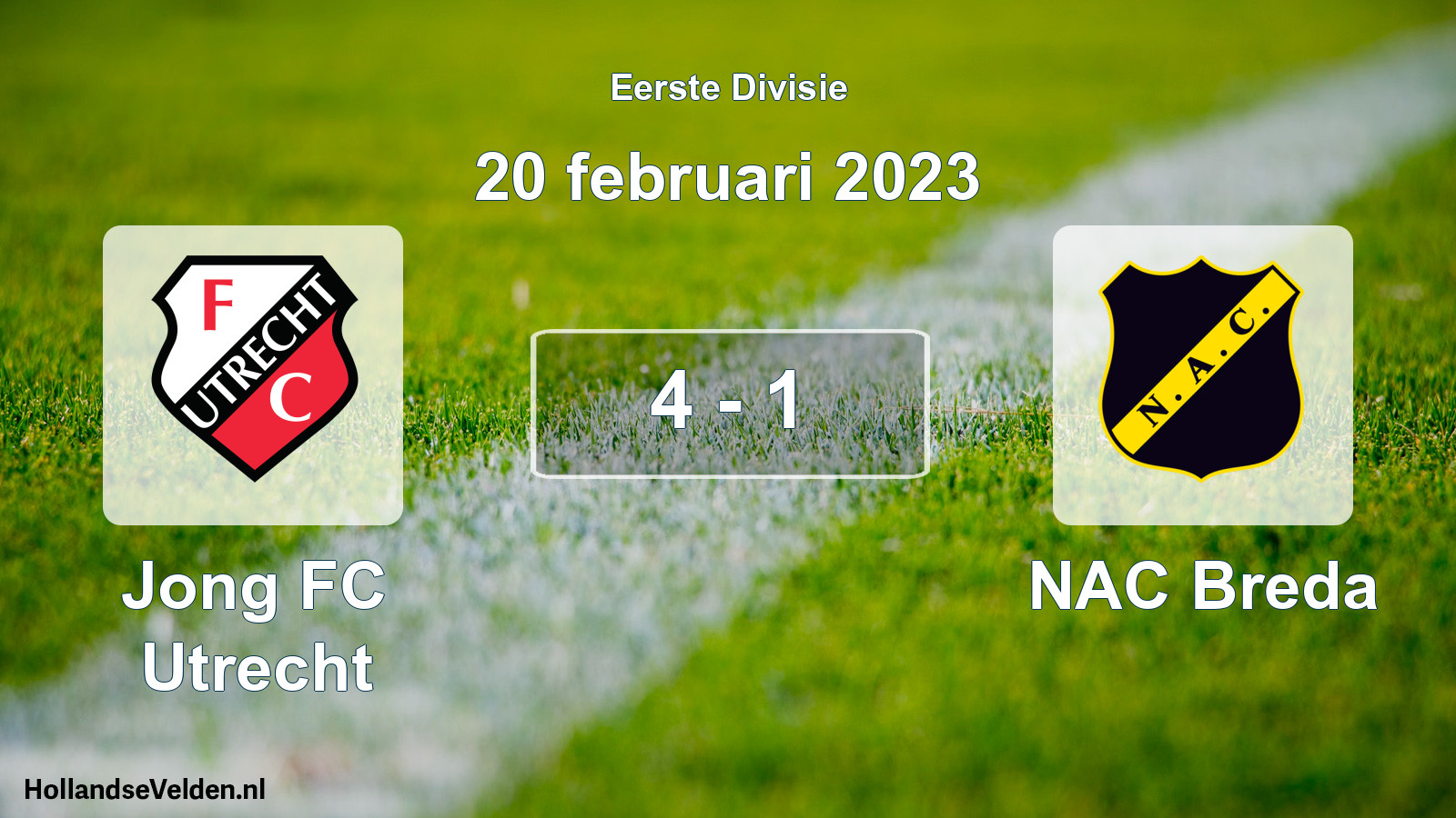 Total number of matches played: Jong FC Utrecht - NAC Breda 4 - 1 (20 February 2023)