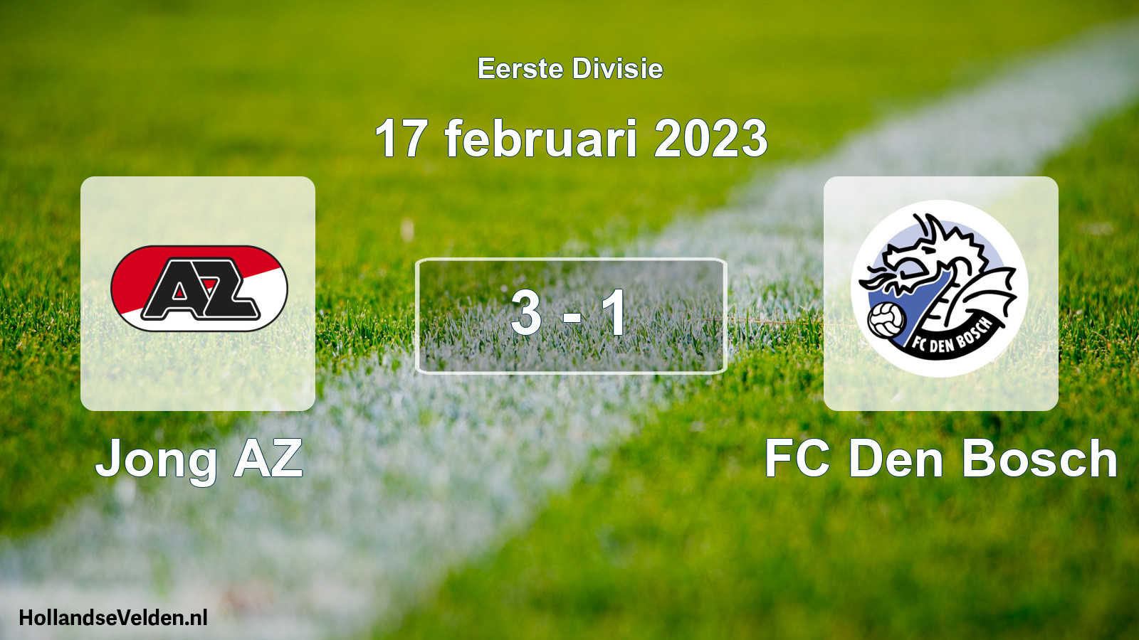 Total number of matches played: Jong AZ - FC Den Bosch 3 - 1 (17 February 2023)