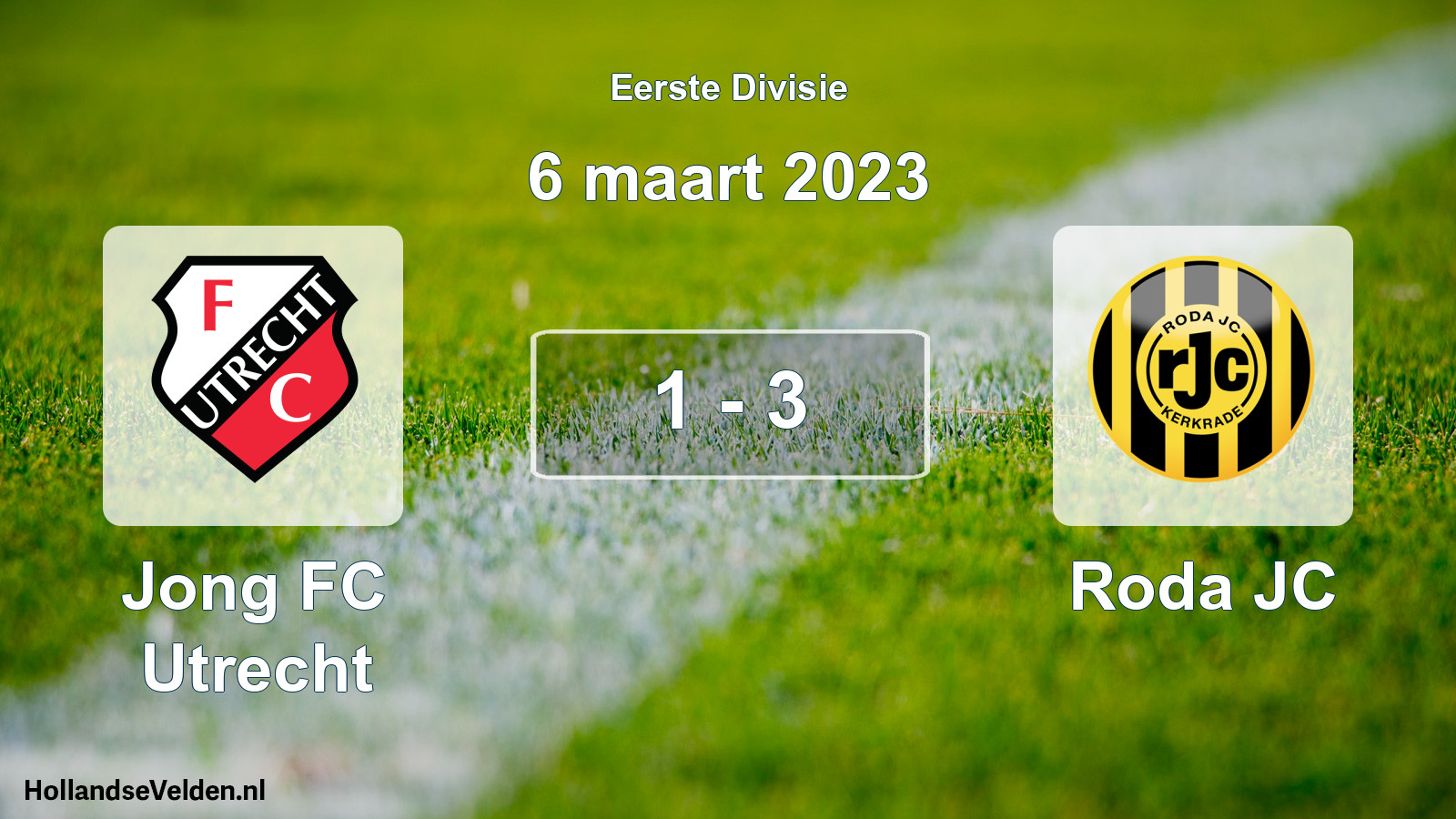 Total number of matches played: Jong FC Utrecht - Roda JC 1 - 3 (6 March 2023)
