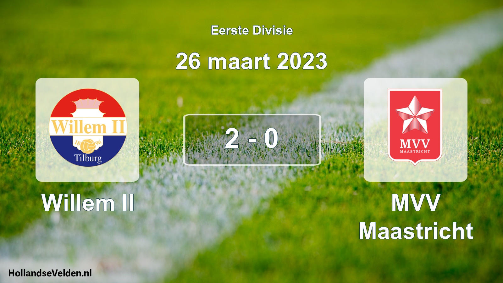 Total number of matches played: Willem II - MVV Maastricht 2 - 0 (26 March 2023)