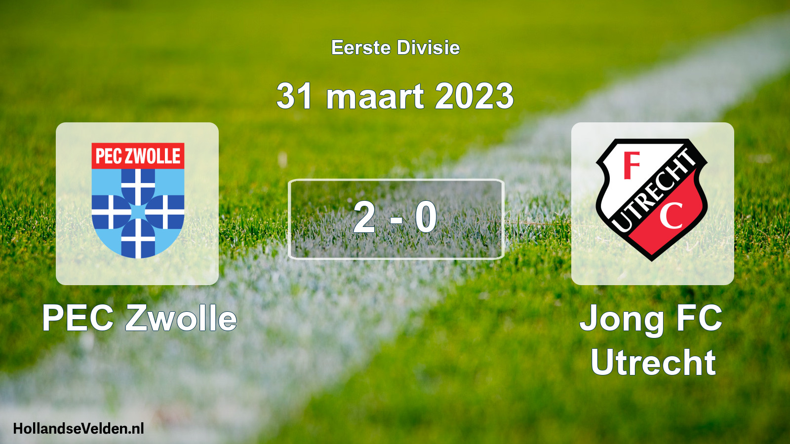 Total number of matches played: PEC Zwolle - Jong FC Utrecht 2 - 0 (31 March 2023)