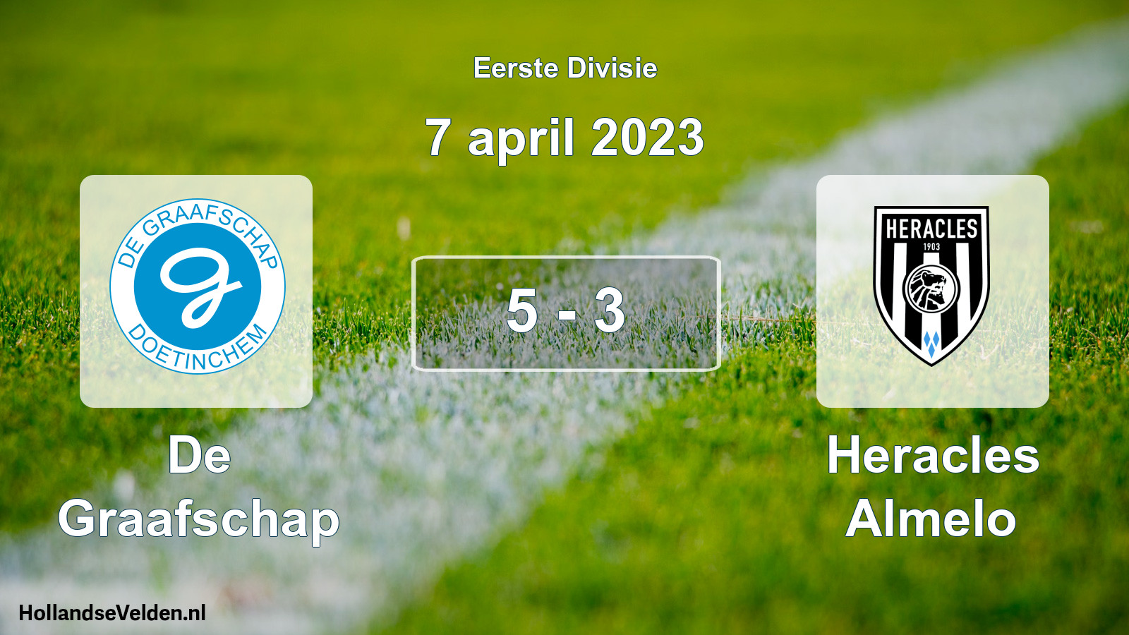Total number of matches played: De Graafschap - Heracles Almelo 5 - 3 (7 April 2023)