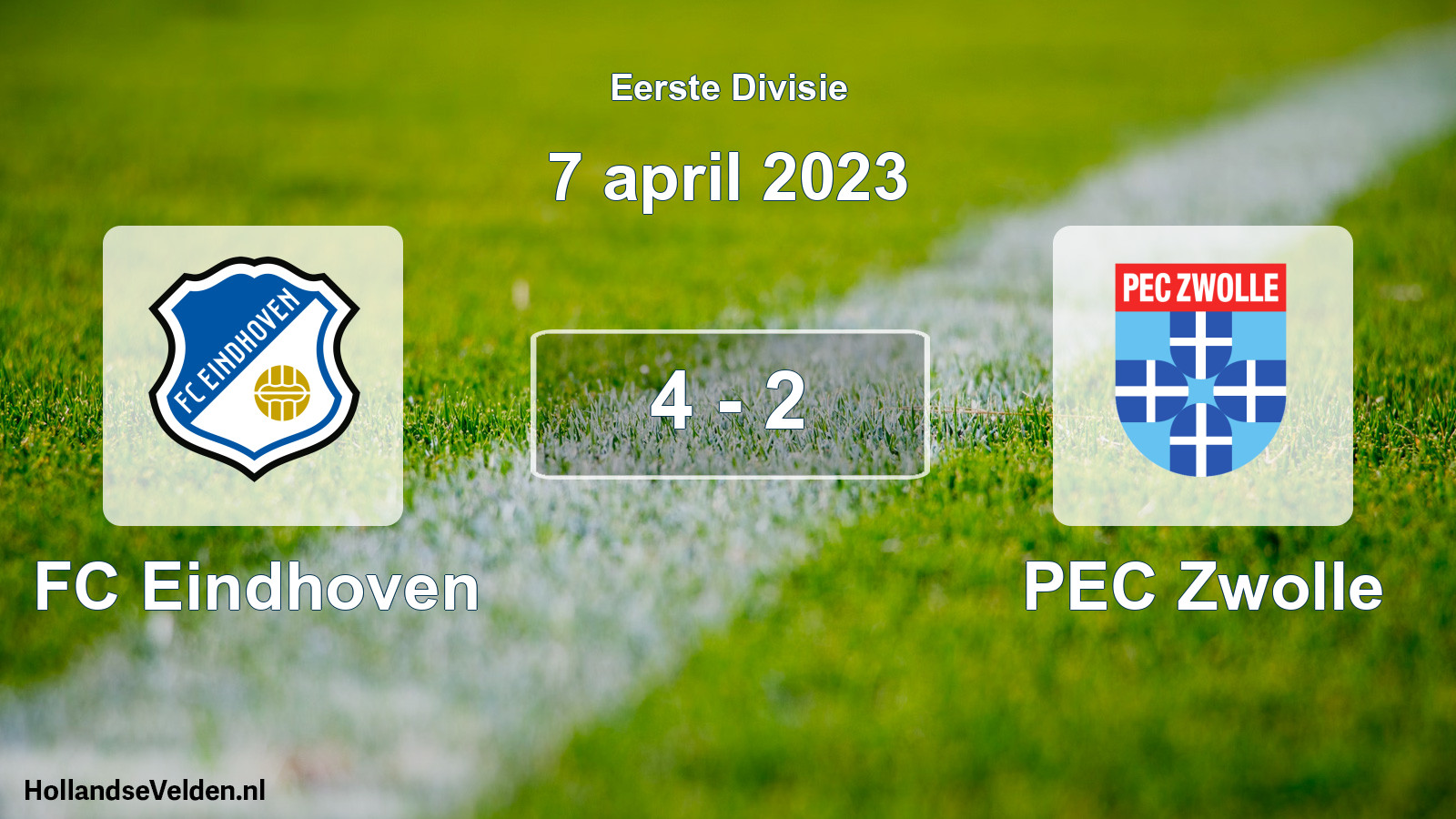 Total number of matches played: FC Eindhoven - PEC Zwolle 4 - 2 (7 April 2023)