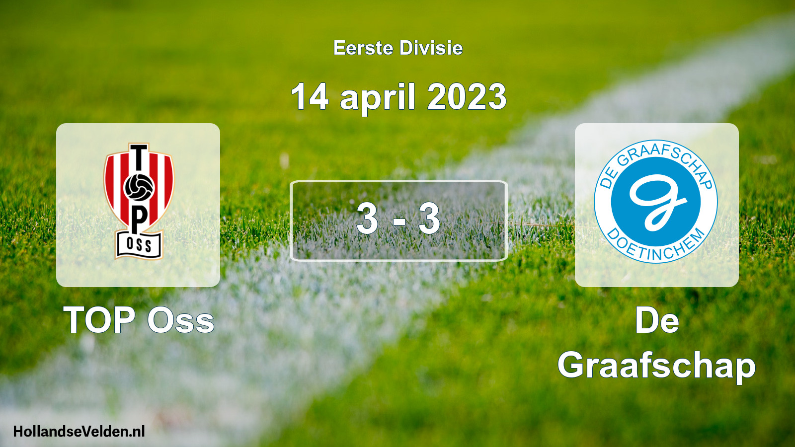 Total number of matches played: TOP Oss - De Graafschap 3 - 3 (14 April 2023)