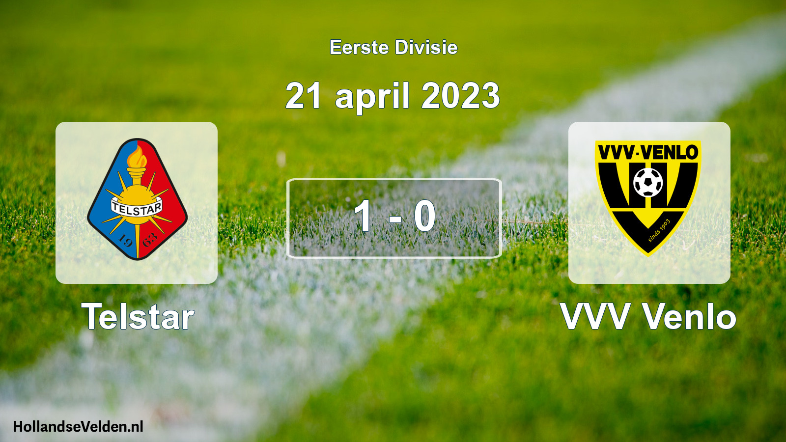 Total number of matches played: Telstar - VVV Venlo 1 - 0 (21 April 2023)