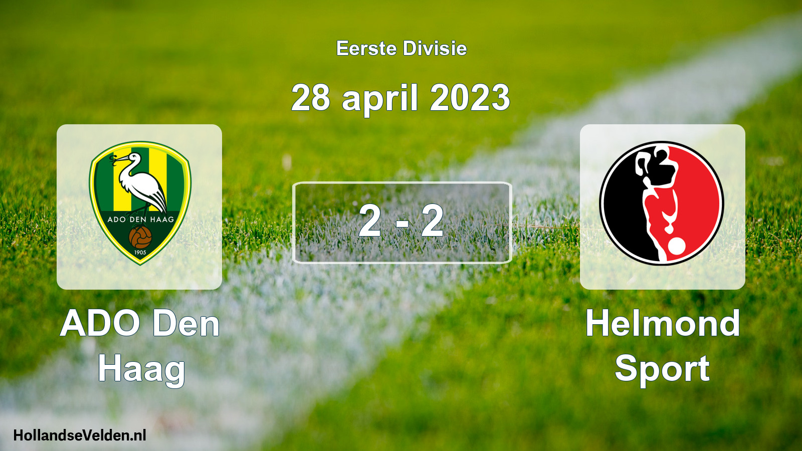 Total number of matches played: ADO Den Haag - Helmond Sport 2 - 2 (28 April 2023)