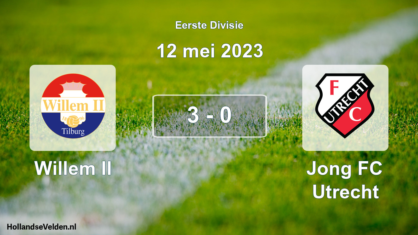 Total number of matches played: Willem II - Jong FC Utrecht 3 - 0 (12 May 2023)