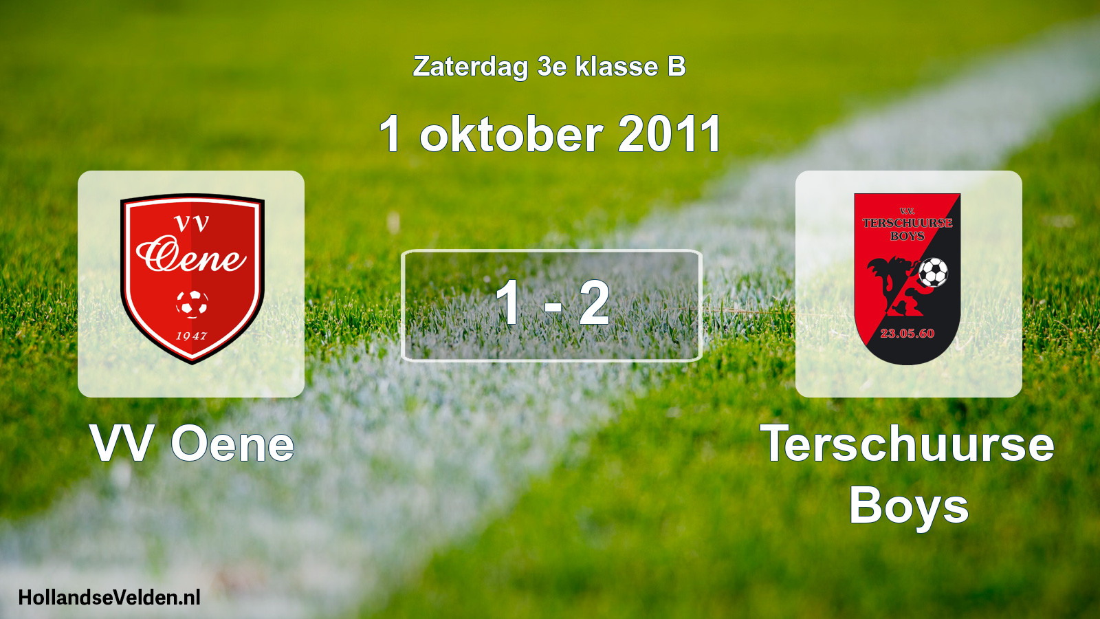Total number of matches played: VV Oene - Terschuurse Boys 1 - 2 (1 October 2011)