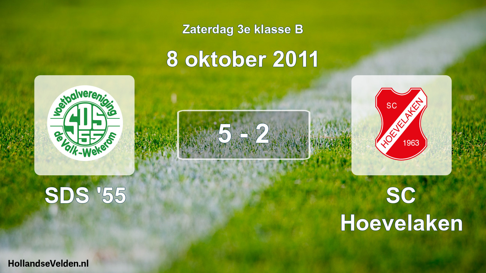 Total number of matches played: SDS '55 - SC Hoevelaken 5 - 2 (8 October 2011)