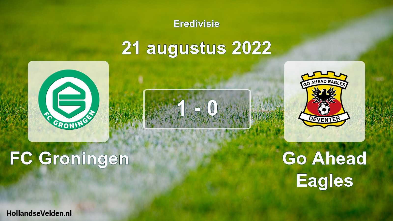 Total number of matches played: FC Groningen - Go Ahead Eagles 1 - 0 (21 August 2022)