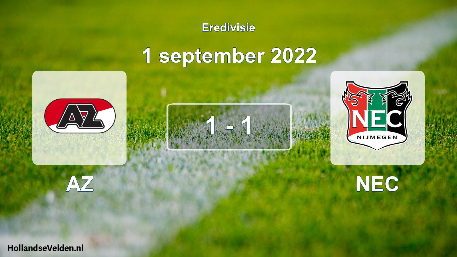 Total number of matches played: AZ - NEC 1 - 1 (1 September 2022)