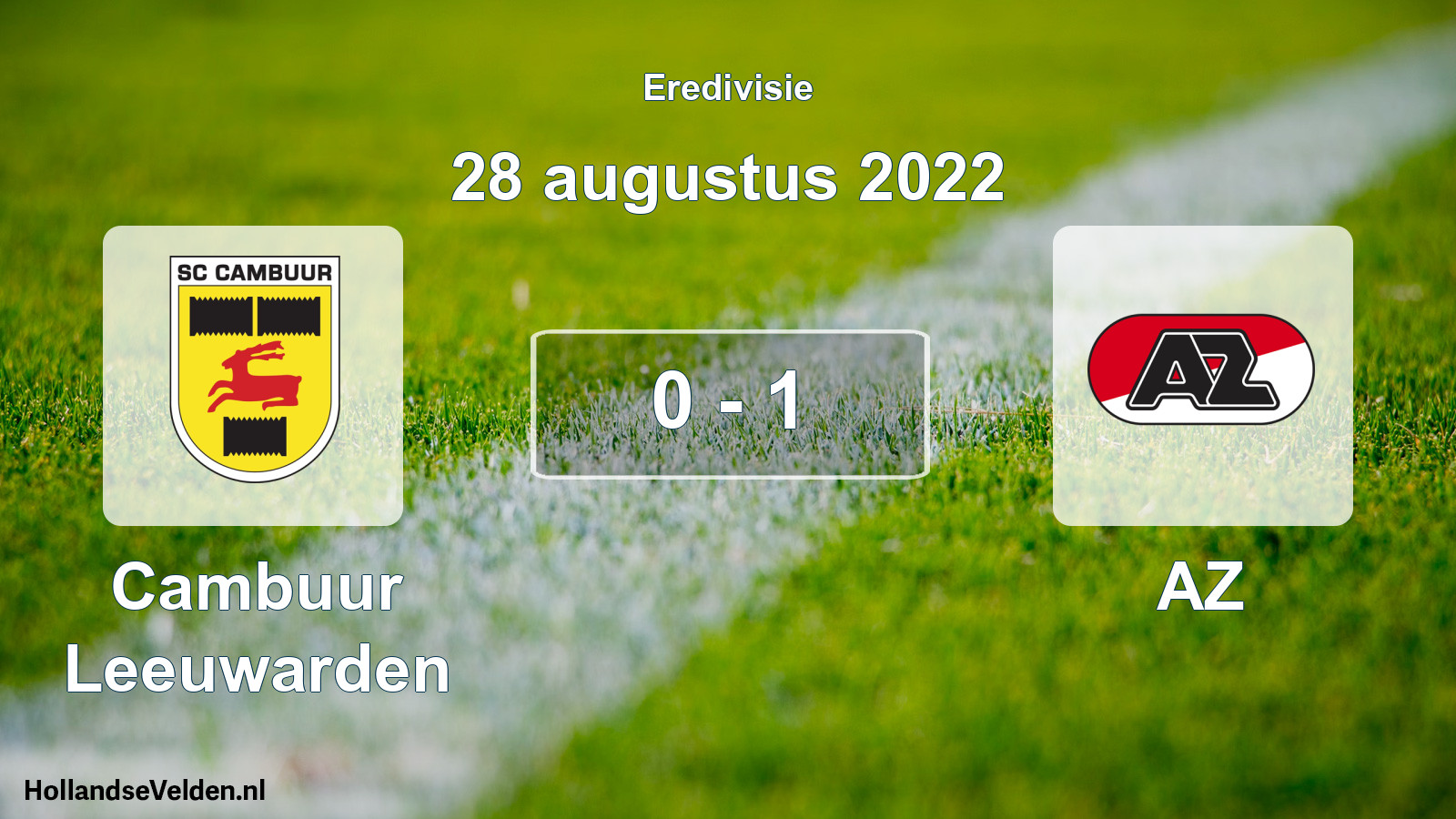 Total number of matches played: Cambuur Leeuwarden - AZ 0 - 1 (28 August 2022)