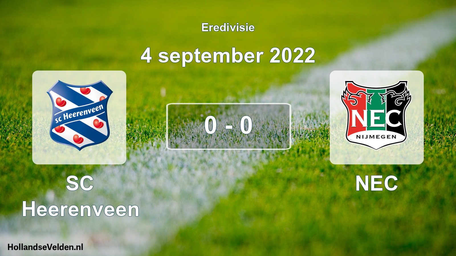 Total number of matches played: SC Heerenveen - NEC 0 - 0 (4 September 2022)