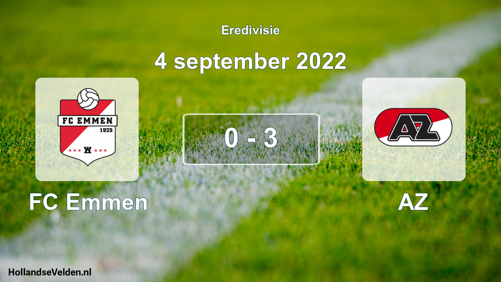 Total number of matches played: FC Emmen - AZ 0 - 3 (4 September 2022)