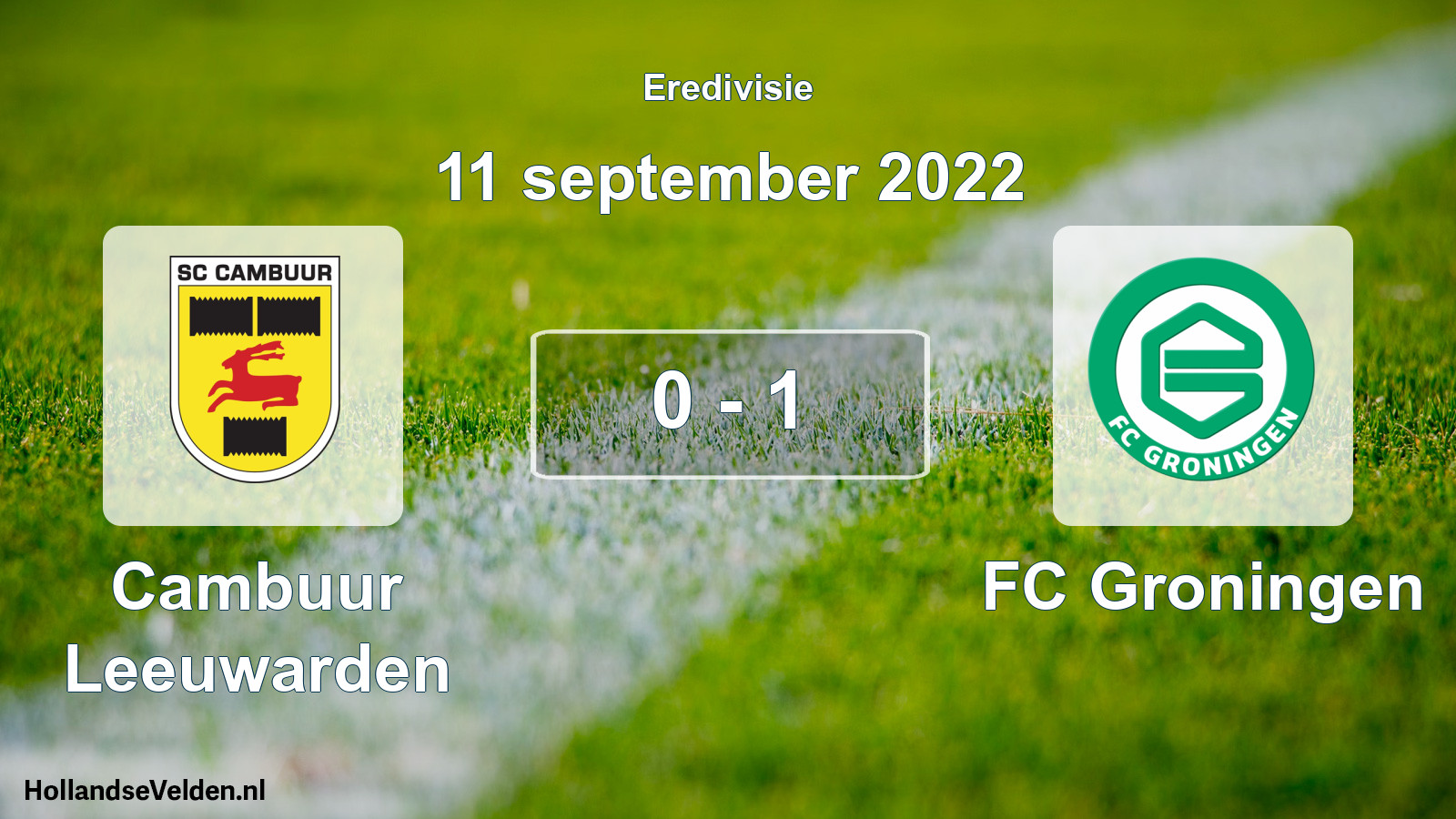 Total number of matches played: Cambuur Leeuwarden - FC Groningen 0 - 1 (11 September 2022)