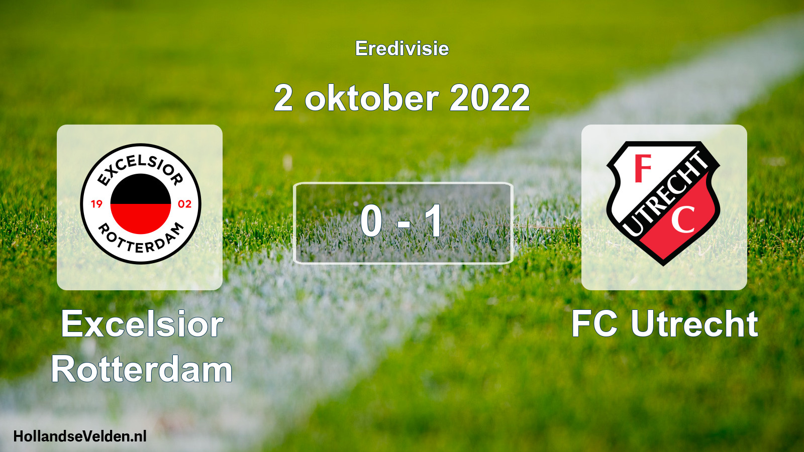 Total number of matches played: Excelsior Rotterdam - FC Utrecht 0 - 1 (2 October 2022)
