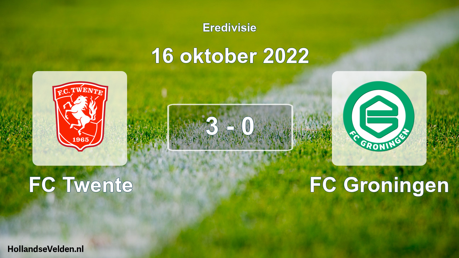 Total number of matches played: FC Twente - FC Groningen 3 - 0 (16 October 2022)