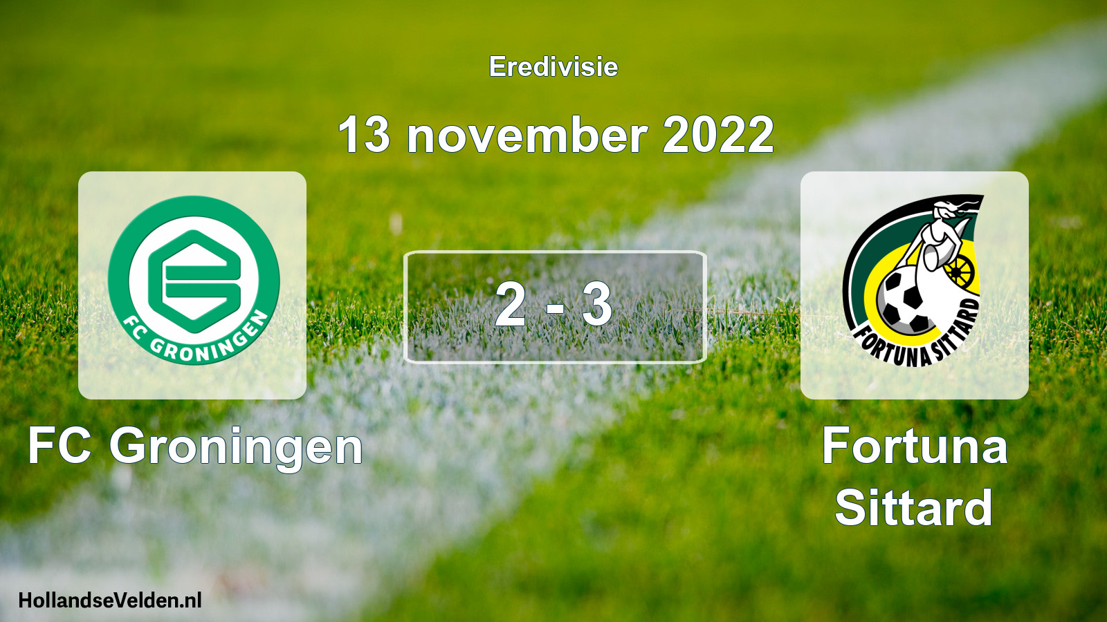 Total number of matches played: FC Groningen - Fortuna Sittard 2 - 3 (13 November 2022)