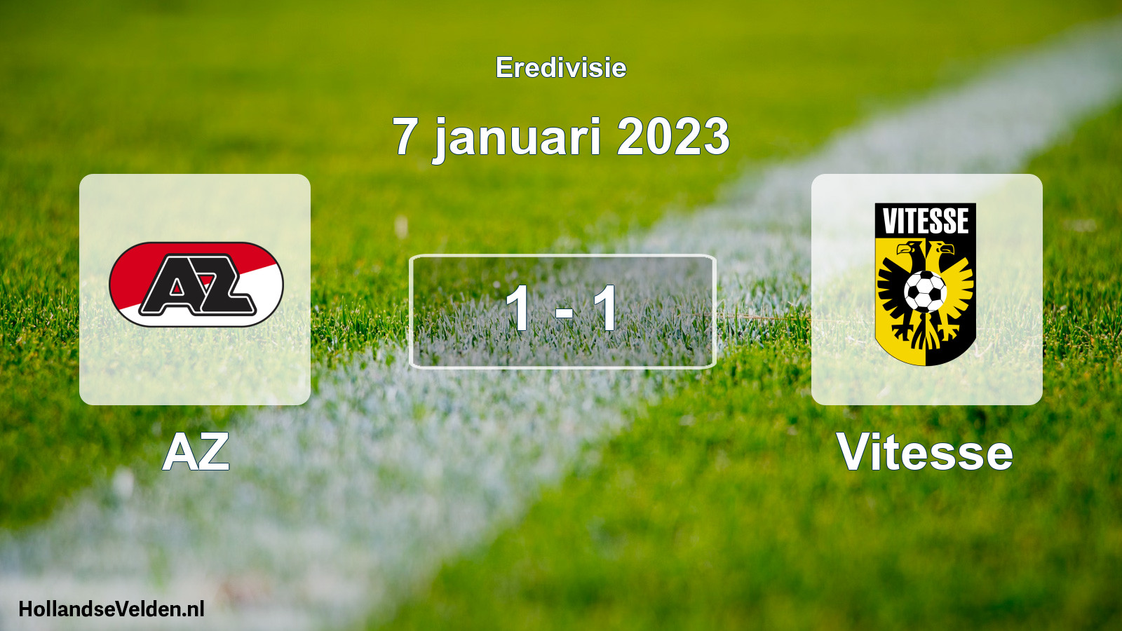 Total number of matches played: AZ - Vitesse 1 - 1 (7 January 2023)