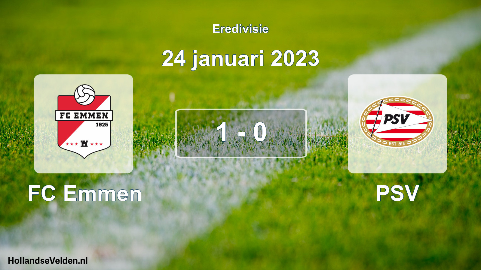 Total number of matches played: FC Emmen - PSV 1 - 0 (24 January 2023)