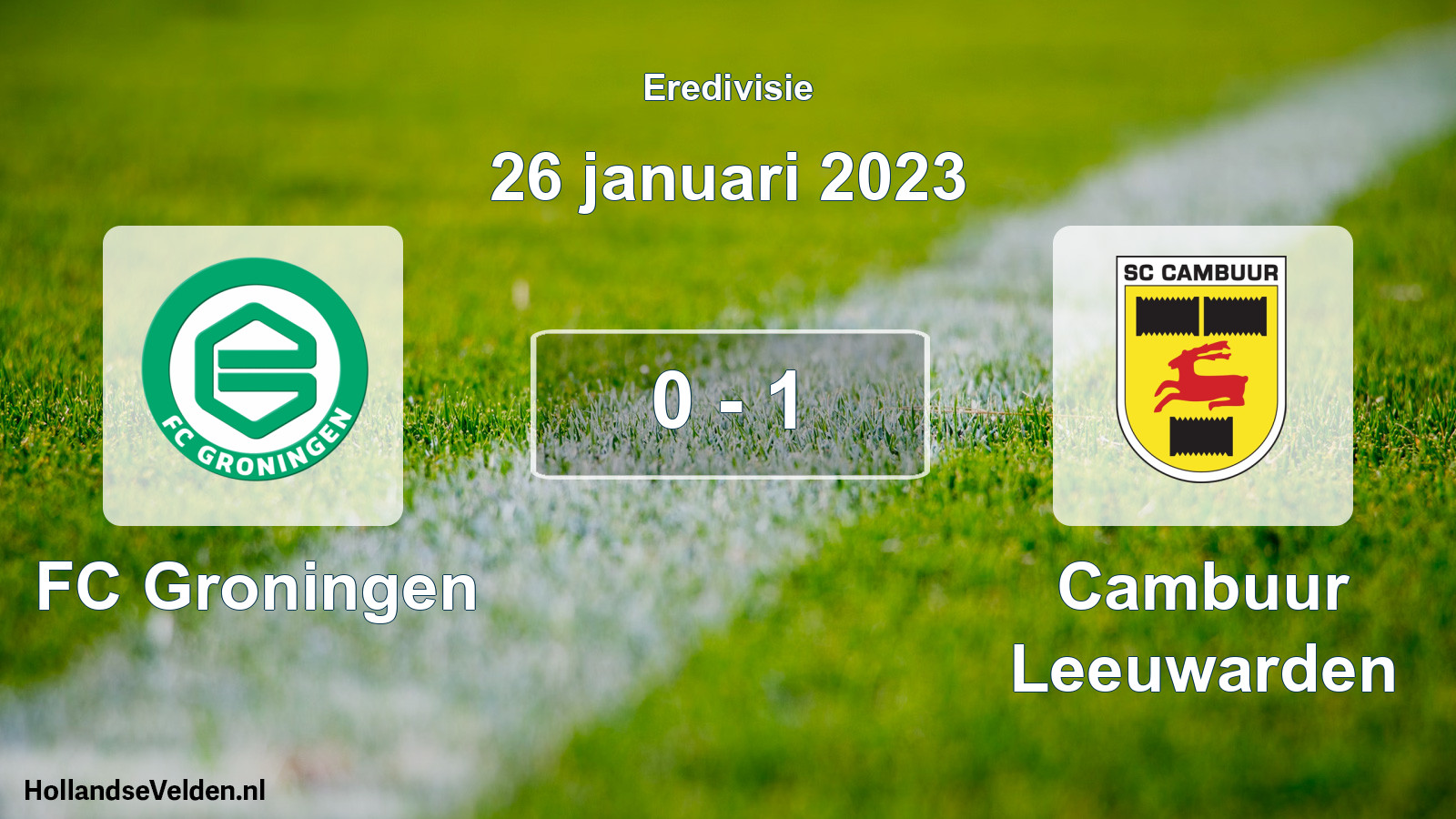 Total number of matches played: FC Groningen - Cambuur Leeuwarden 0 - 1 (26 January 2023)