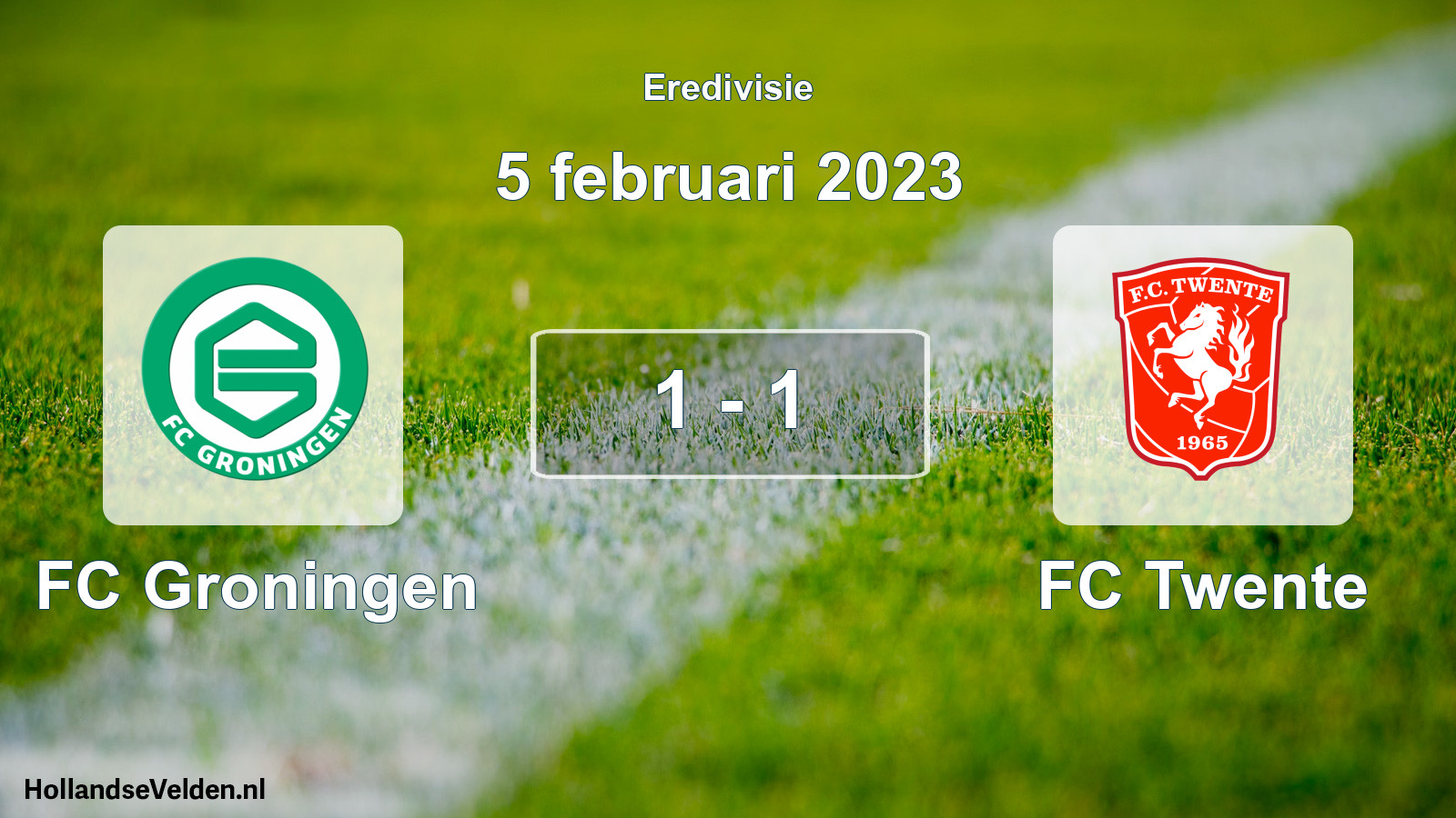 Total number of matches played: FC Groningen - FC Twente 1 - 1 (5 February 2023)