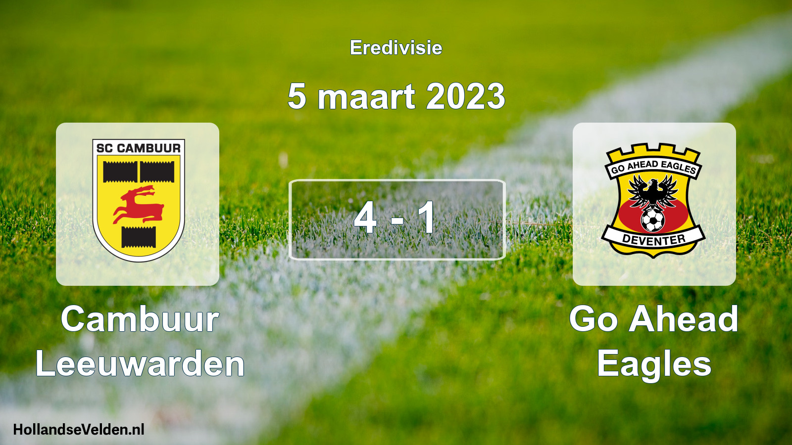 Total number of matches played: Cambuur Leeuwarden - Go Ahead Eagles 4 - 1 (5 March 2023)