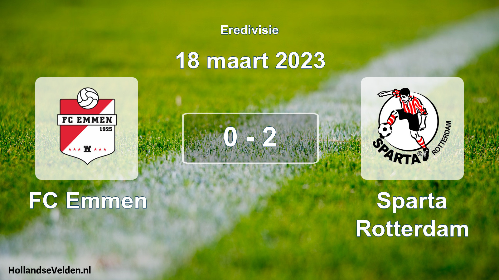 Total number of matches played: FC Emmen - Sparta Rotterdam 0 - 2 (18 March 2023)