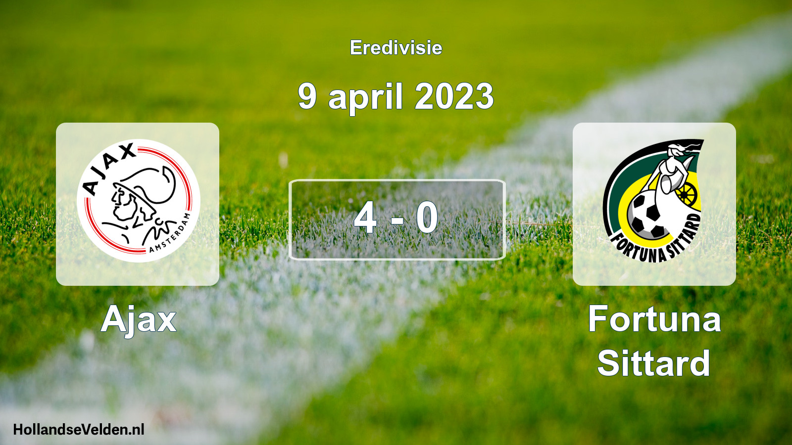 Total number of matches played: Ajax - Fortuna Sittard 4 - 0 (9 April 2023)