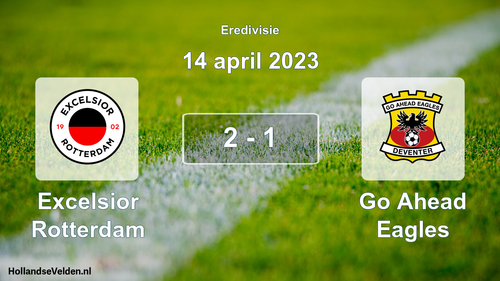 Total number of matches played: Excelsior Rotterdam - Go Ahead Eagles 2 - 1 (14 April 2023)