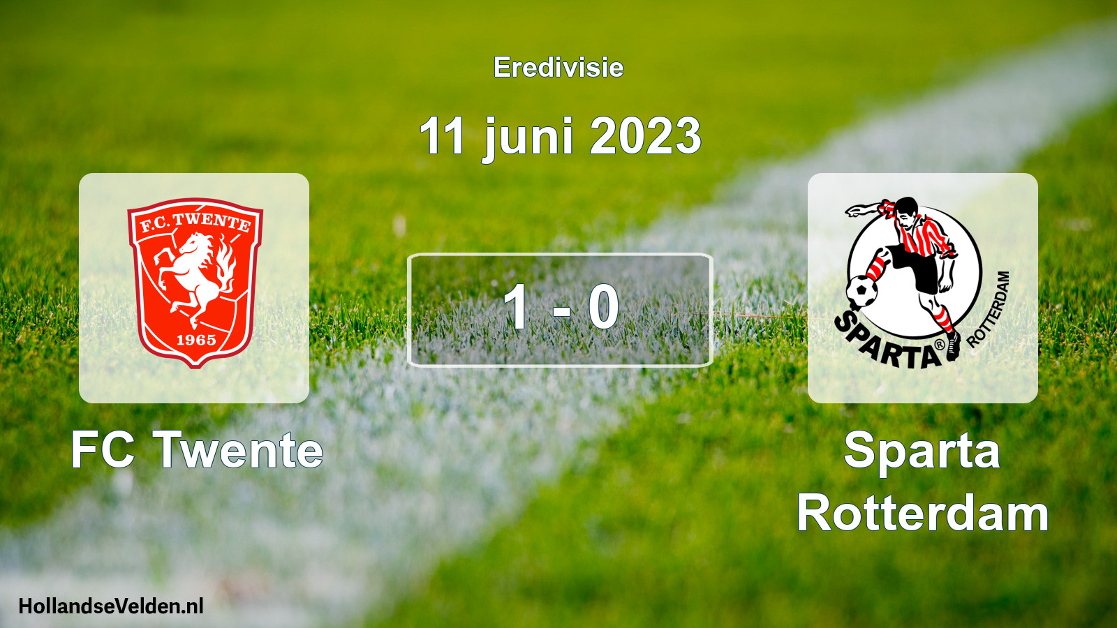 Total number of matches played: FC Twente - Sparta Rotterdam 1 - 0 (11 June 2023)