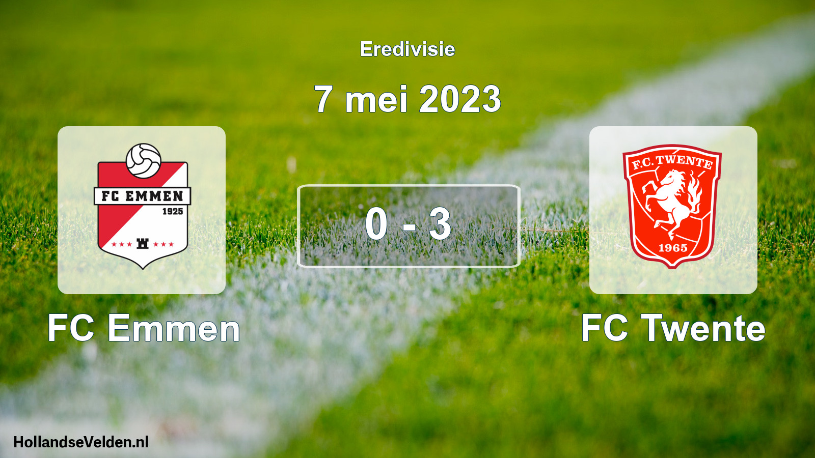 Total number of matches played: FC Emmen - FC Twente 0 - 3 (7 May 2023)