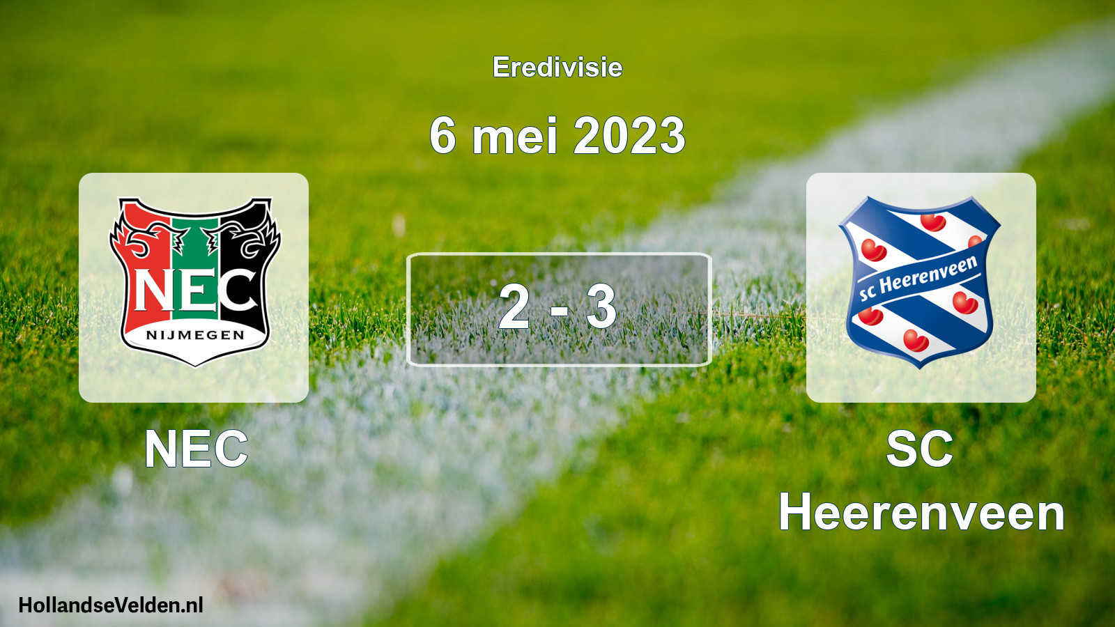 Total number of matches played: NEC - SC Heerenveen 2 - 3 (6 May 2023)
