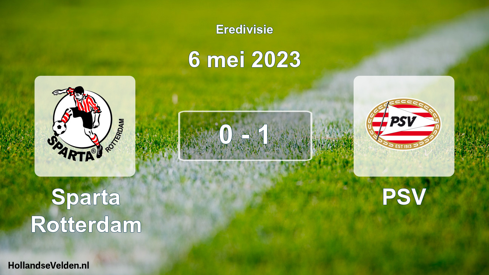 Total number of matches played: Sparta Rotterdam - PSV 0 - 1 (6 May 2023)