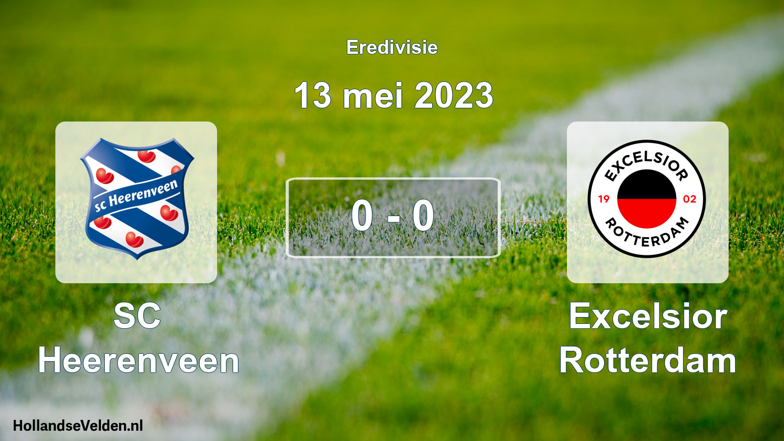 Total number of matches played: SC Heerenveen - Excelsior Rotterdam 0 - 0 (13 May 2023)