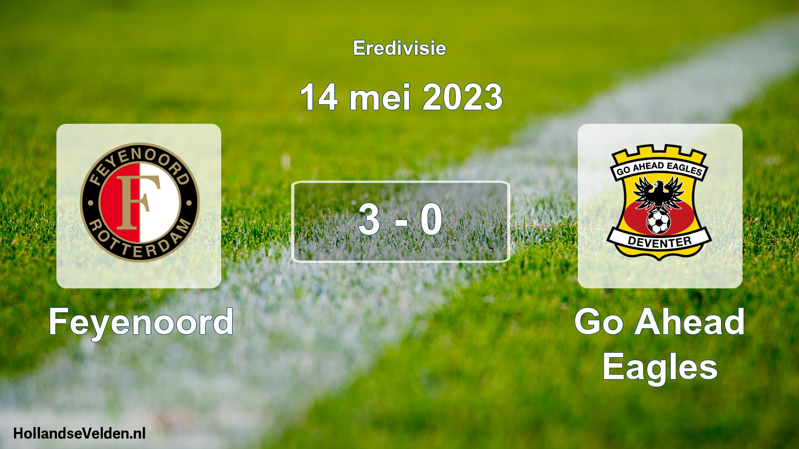 Total number of matches played: Feyenoord - Go Ahead Eagles 3 - 0 (14 May 2023)