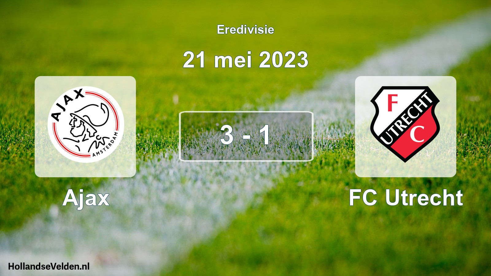 Total number of matches played: Ajax - FC Utrecht 3 - 1 (21 May 2023)